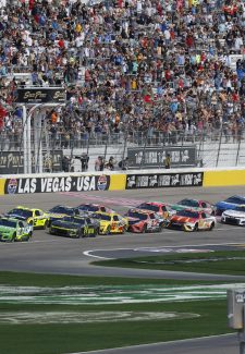 LAS VEGAS, NV - OCTOBER 16: Start of the South Point 400 NASCAR Cup Series Playoff race on October 16, 2022, at Las Vegas Motor Speedway in Las Vegas, NV. (Photo by Jeff Speer/LVMS/Icon Sportswire)